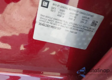 2017 Buick Regal Turbo Sport Touring из США, поврежденный, VIN 2G4GL5EX1H9191997